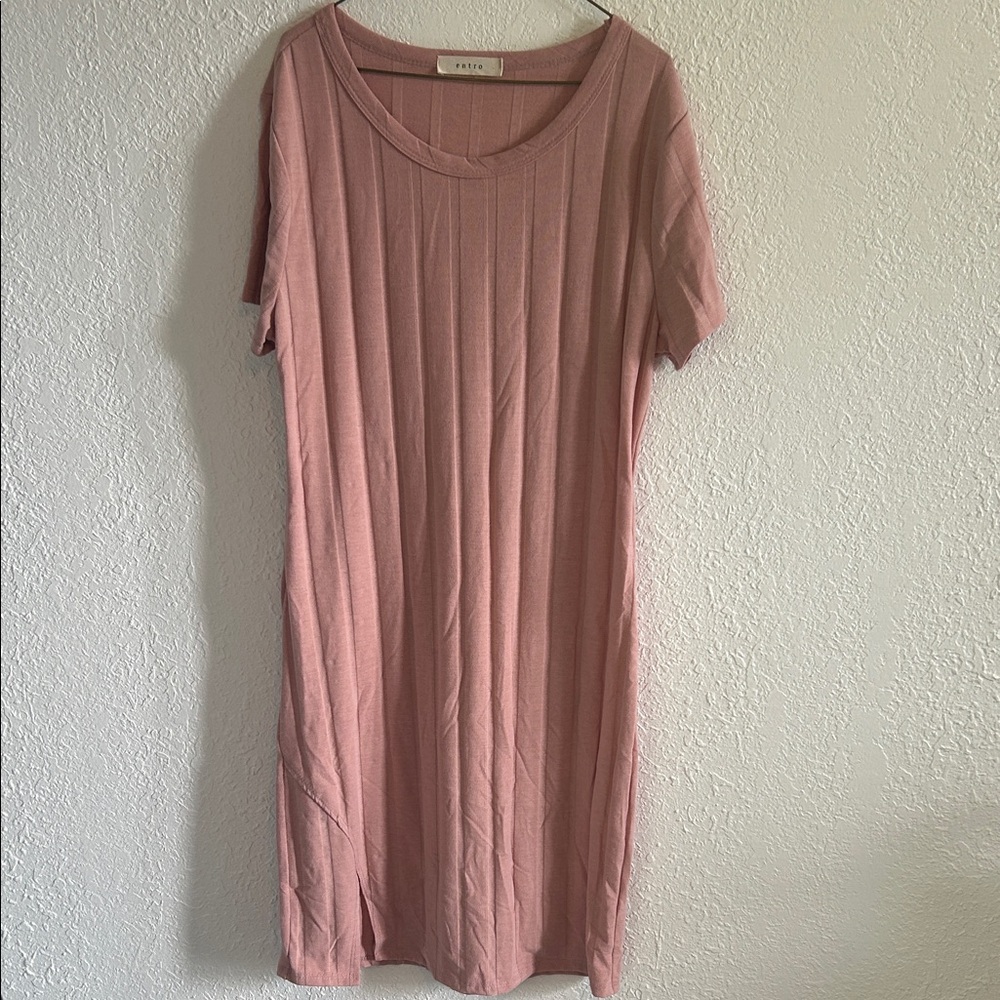 Pixi Blush Ribbed Mini Dress